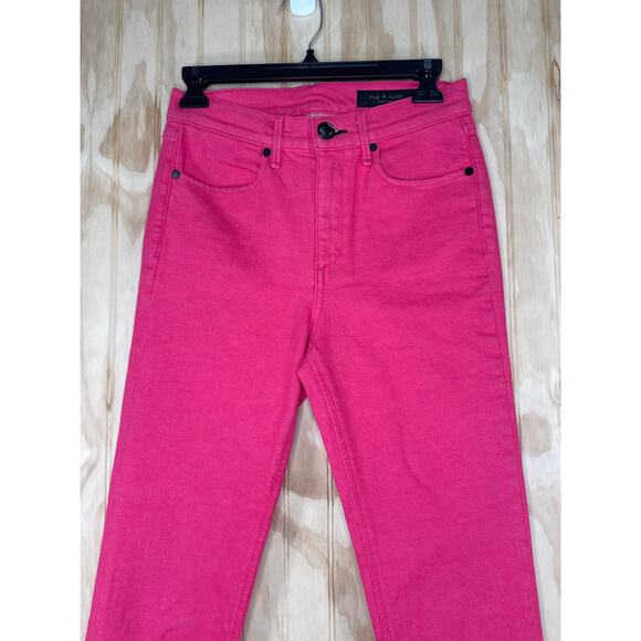 Rag & Bone Bull Pink Dusty Rose Tone 25 Skinny Straight Stretch Minimalist - Picture 3 of 10